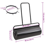 Garden Lawn Roller Pull with Aerator Clamps Ø 30 x 90 cm Steel - Extra Image