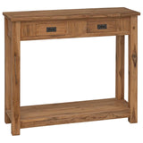 Console Table Natural 90 x 30 x 80 cm Solid Teak Wood
