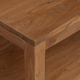 Coffee Table Natural 100 x 50 x 40 cm Solid Teak Wood - 45-Degree Angle