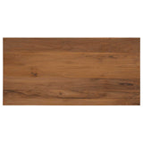 Coffee Table Natural 100 x 50 x 40 cm Solid Teak Wood - Top-Down View