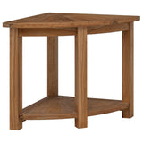 Bathroom Side Table Natural 45 x 45 x 46 cm Solid Teak Wood - Front View