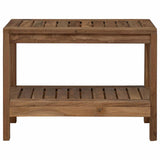 Bathroom Side Table Natural 60 x 30 x 45 cm Solid Teak Wood