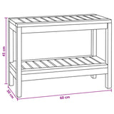 Bathroom Side Table Natural 60 x 30 x 45 cm Solid Teak Wood