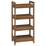 Bathroom Shelf Natural 45 x 30 x 97 cm Solid Teak Wood - Front View