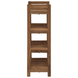Bathroom Shelf Natural 45 x 30 x 97 cm Solid Teak Wood - Top-Down View