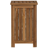 Laundry Basket Natural 35 x 25 x 60 cm Solid Teak Wood