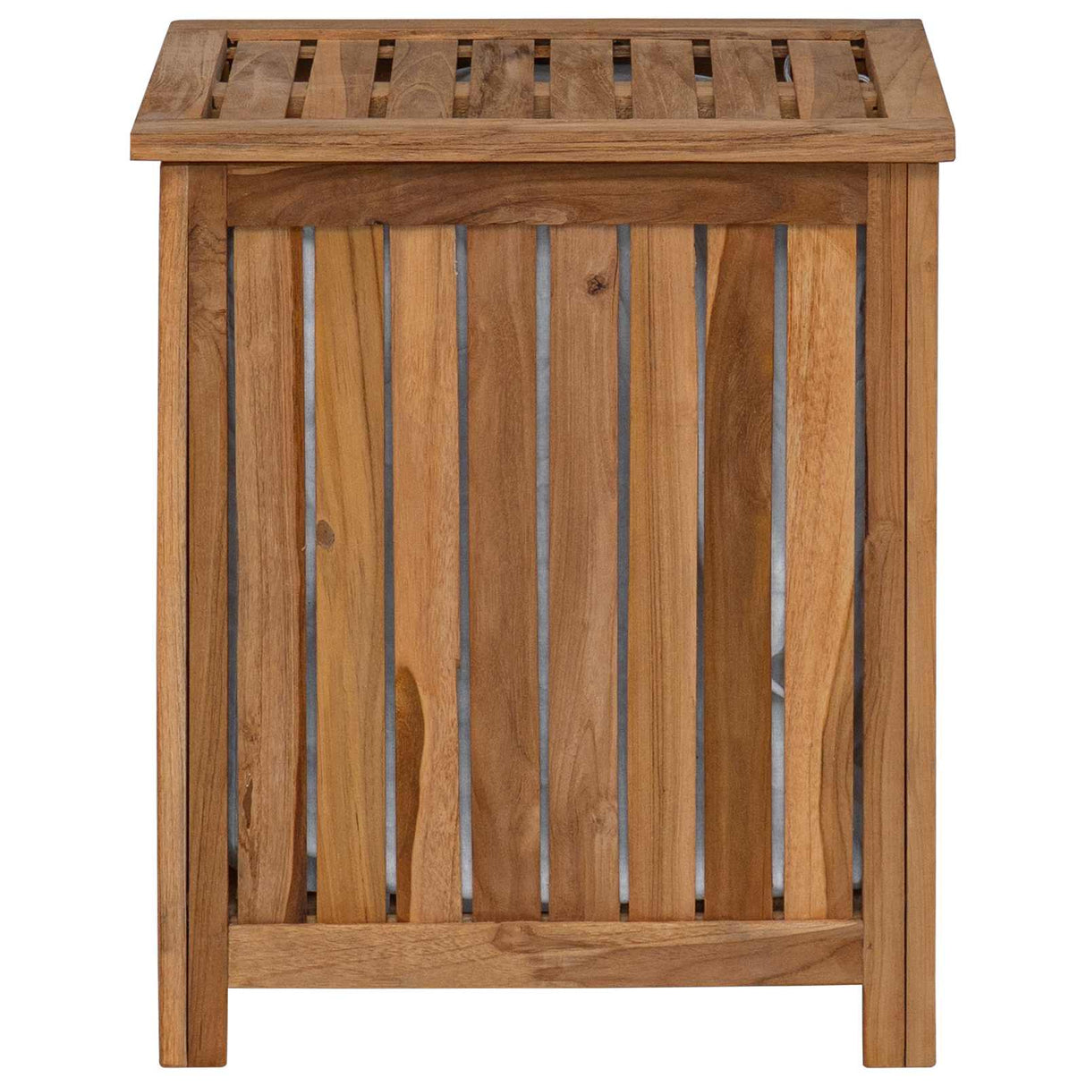 Laundry Basket Natural Solid Teak Wood