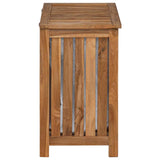 Laundry Basket Natural Solid Teak Wood - 45-Degree Angle