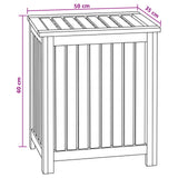 Laundry Basket Natural Solid Teak Wood - Low Angle