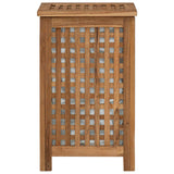 Laundry Basket Natural 35 x 25 x 60 cm Solid Teak Wood - Top-Down View