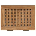 Laundry Basket Natural Solid Teak Wood