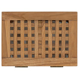Laundry Basket Natural 35 x 25 x 60 cm Solid Teak Wood - Rear View