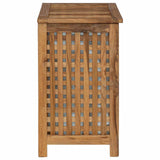 Laundry Basket Natural Solid Teak Wood - 45-Degree Angle