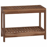 Bathroom Side Table Natural 60 x 30 x 45 cm Solid Teak Wood