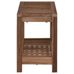 Bathroom Side Table Natural 60 x 30 x 45 cm Solid Teak Wood