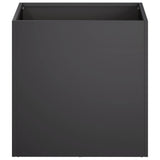 Garden Planter 2 pcs Black 20 x 20 x 20 cm Cold-rolled Steel - Top-Down View