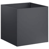 Garden Planter 2 pcs Anthracite 20 x 20 x 20 cm - Side View