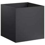 Garden Planter 2 pcs Black 25 x 25 x 25 cm Cold-rolled Steel - Side View
