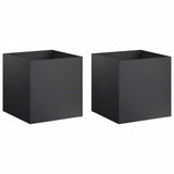 Garden Planter 2 pcs Black 35 x 35 x 35 cm Cold-rolled Steel
