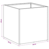 Garden Planter 2 pcs Black 45 x 45 x 45 cm Cold-rolled Steel - Low Angle