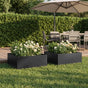 Garden Planter 2 pcs Black 40 x 40 x 20 cm Cold-rolled Steel