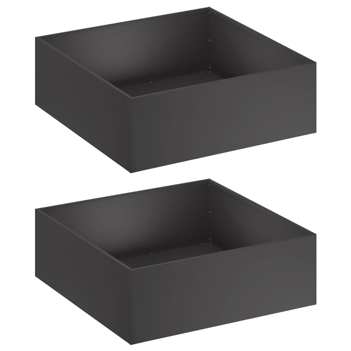 Garden Planter 2 pcs Black 40 x 40 x 20 cm Cold-rolled Steel