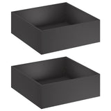 Garden Planter 2 pcs Black 40 x 40 x 20 cm Cold-rolled Steel
