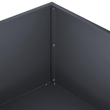 Garden Planter 2 pcs Anthracite 40 x 40 x 20 cm - Rear View