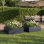 Garden Planter 2 pcs Anthracite 40 x 40 x 20 cm