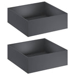 Garden Planter 2 pcs Anthracite 40 x 40 x 20 cm
