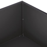 Garden Planter 2 pcs Black 60 x 60 x 20 cm Cold-rolled Steel