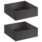 Garden Planter 2 pcs Black 60 x 60 x 20 cm Cold-rolled Steel