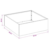 Garden Planter 2 pcs Anthracite 60 x 60 x 20 cm - Low Angle