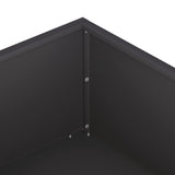 Garden Planter 2 pcs Black 80 x 80 x 20 cm Cold-rolled Steel - Rear View