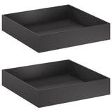 Garden Planter 2 pcs Black 80 x 80 x 20 cm Cold-rolled Steel