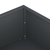 Garden Planter 2 pcs Anthracite 80 x 80 x 20 cm - Rear View