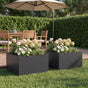 Garden Planter 2 pcs Black 40 x 40 x 30 cm Cold-rolled Steel