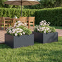 Garden Planter 2 pcs Anthracite 40 x 40 x 30 cm