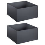 Garden Planter 2 pcs Anthracite 40 x 40 x 30 cm