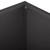 Garden Planter 2 pcs Black 60 x 60 x 30 cm Cold-rolled Steel - Rear View