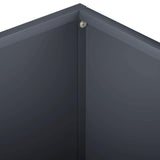 Garden Planter 2 pcs Anthracite 60 x 60 x 30 cm - Rear View