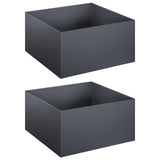 Garden Planter 2 pcs Anthracite 60 x 60 x 30 cm