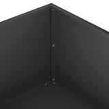 Garden Planter 2 pcs Black 100 x 100 x 30 cm Cold-rolled Steel - Rear View