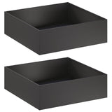 Garden Planter 2 pcs Black 100 x 100 x 30 cm Cold-rolled Steel - Front View