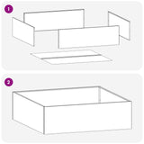 Garden Planter 2 pcs Anthracite 100 x 100 x 30 cm - Close-Up Angle