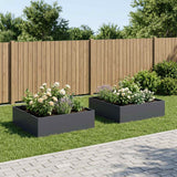 Garden Planter 2 pcs Anthracite 100 x 100 x 30 cm