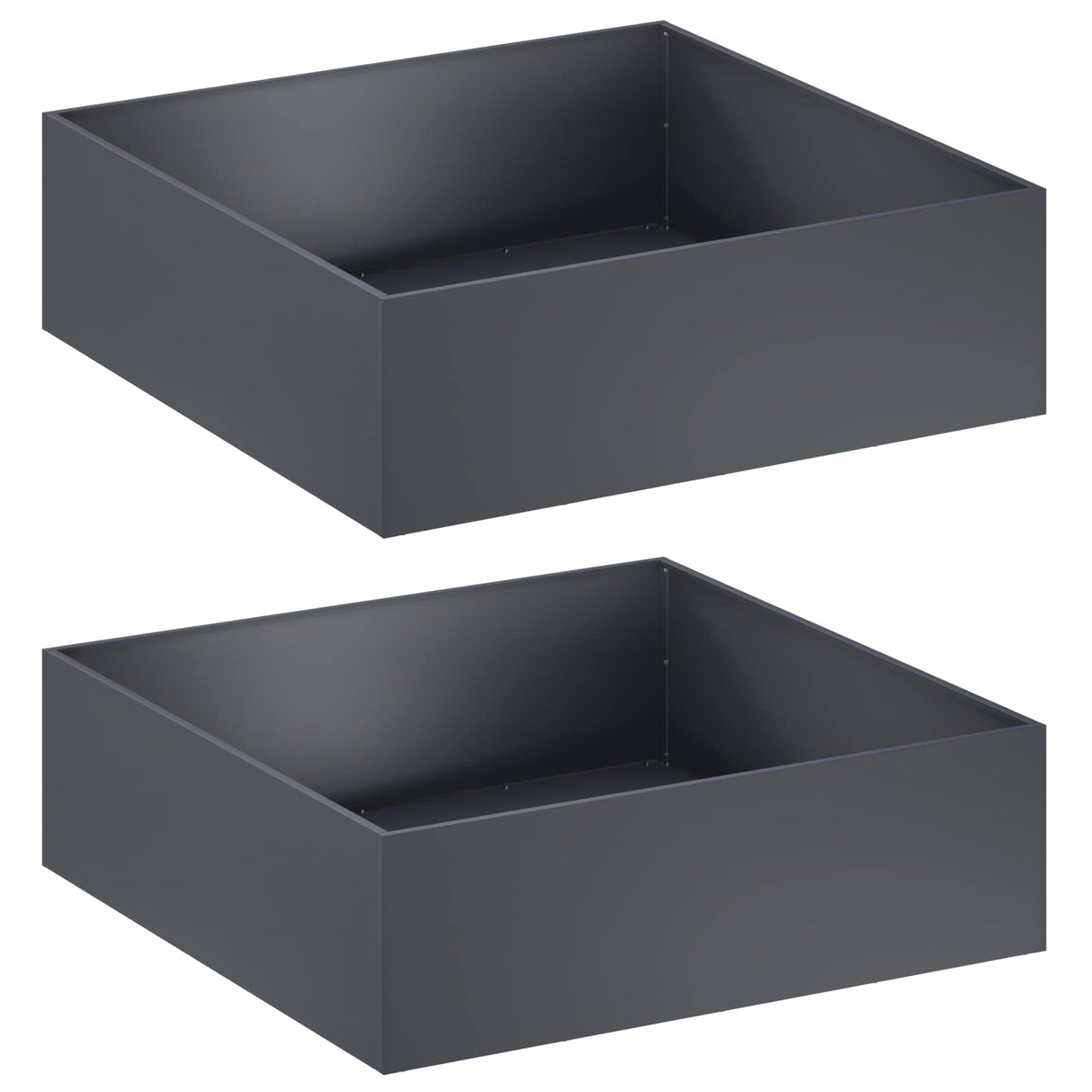 Garden Planter 2 pcs Anthracite 100 x 100 x 30 cm