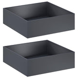 Garden Planter 2 pcs Anthracite 100 x 100 x 30 cm