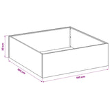 Garden Planter 2 pcs Anthracite 100 x 100 x 30 cm - Low Angle
