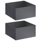 Garden Planter 2 pcs Anthracite 80 x 80 x 40 cm